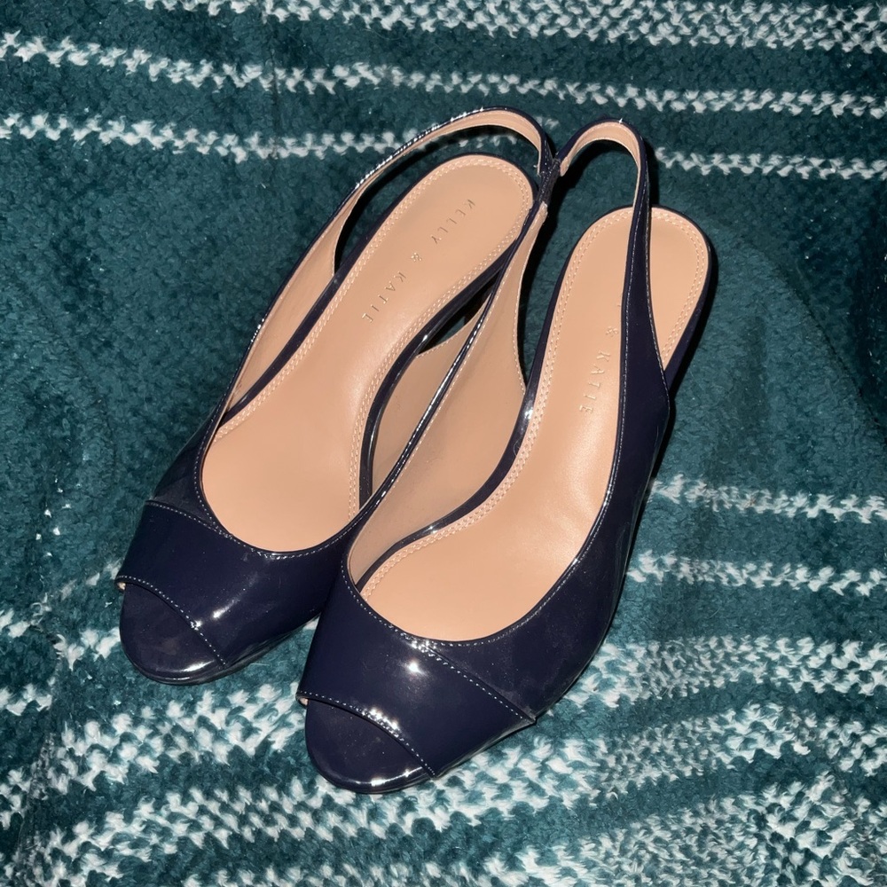 Kelly & Katie peep toe heels